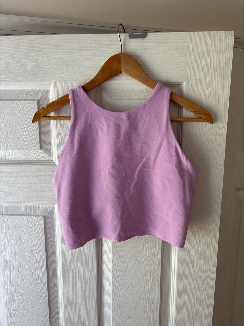 Athleta Lavender Transcend Sports Bra Cropped Tank Top Workout L